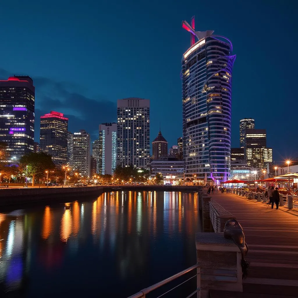 Puerto Madero nocturno
